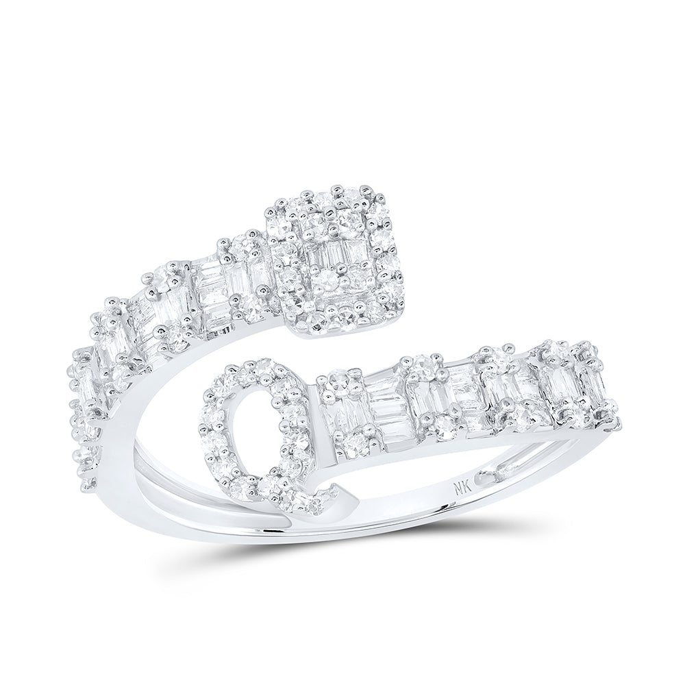 10kt Yellow Or White Or Rose Gold Natural Diamond Fashion Initial Ladies Cuff Wedding Engagement Anniversary Ring