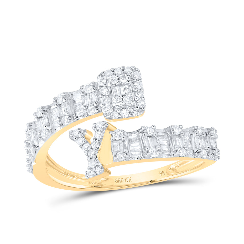 10kt Yellow Or White Or Rose Gold Natural Diamond Fashion Initial Ladies Cuff Wedding Engagement Anniversary Ring