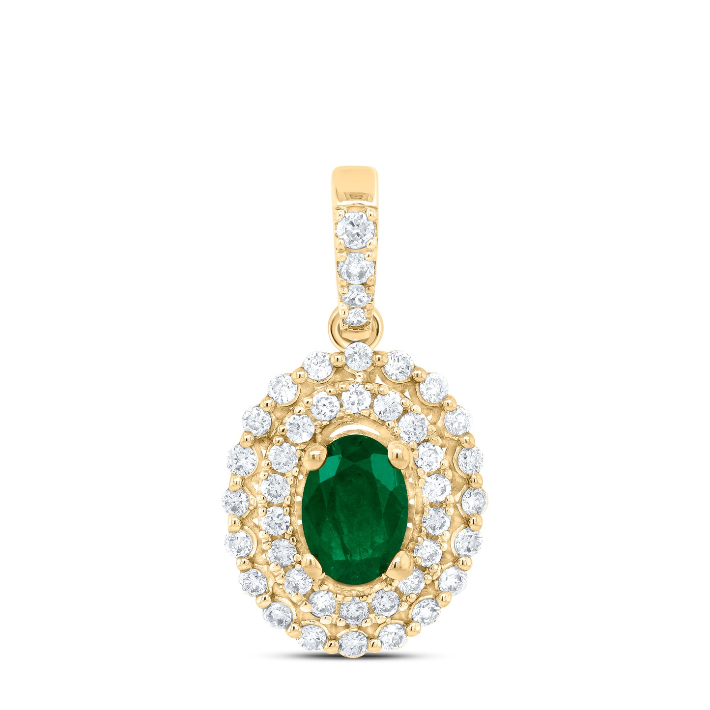 14kt Yellow Or White Or Rose Gold Natural Diamond Ana M 6x4mm Oval Natural Gem Pendant