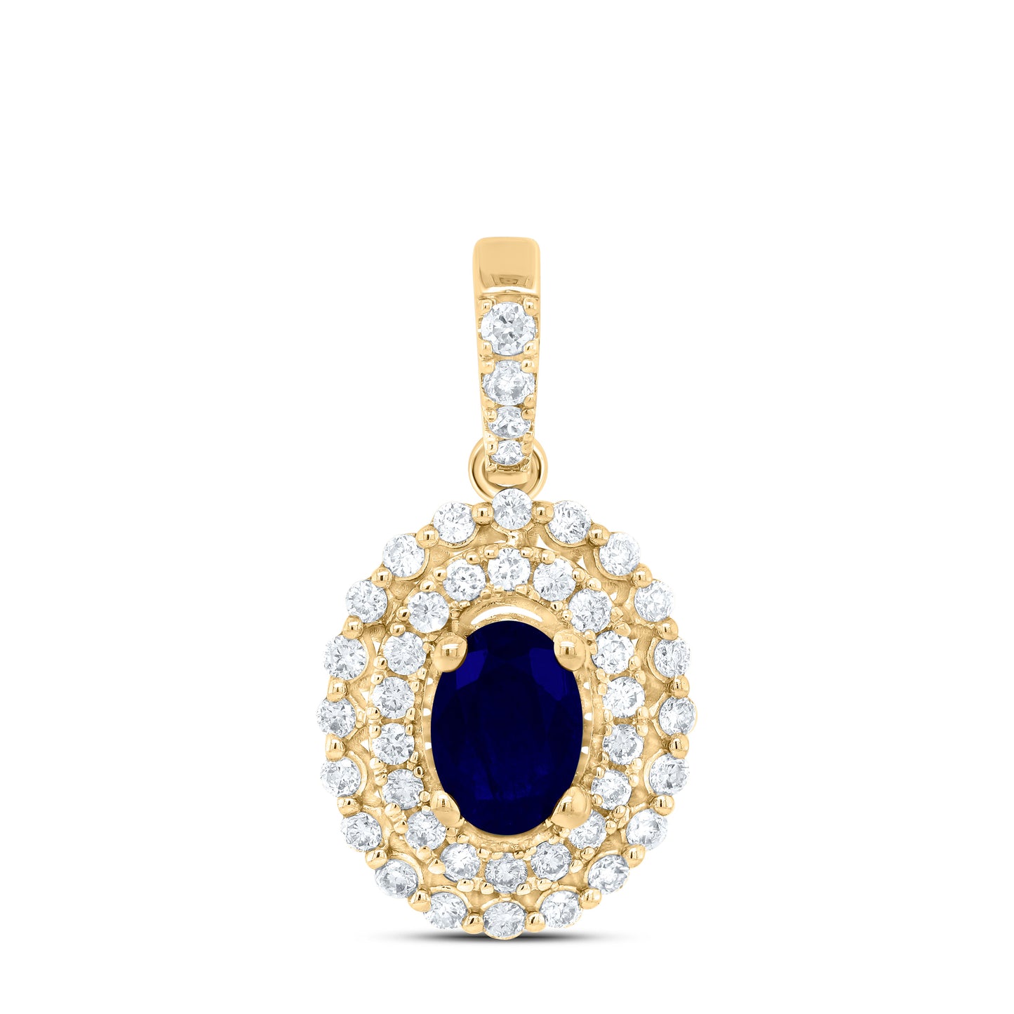 14kt Yellow Or White Or Rose Gold Natural Diamond Ana M 6x4mm Oval Natural Gem Pendant