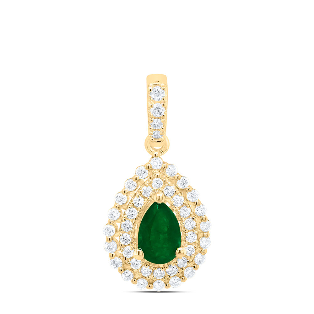 14kt Yellow Or White Or Rose Gold Natural Diamond Ana M 6x4mm Pear Ruby Natural Gem Pendant