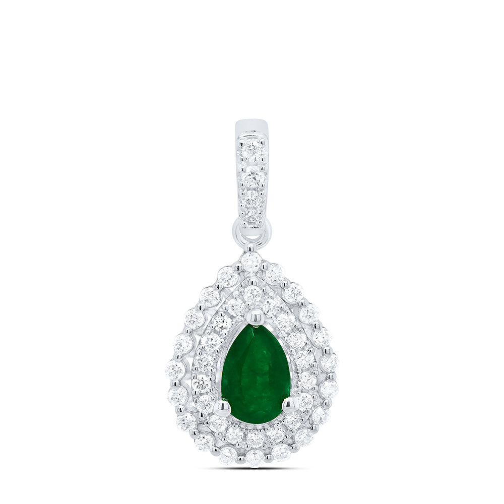14kt Yellow Or White Or Rose Gold Natural Diamond Ana M 6x4mm Pear Ruby Natural Gem Pendant