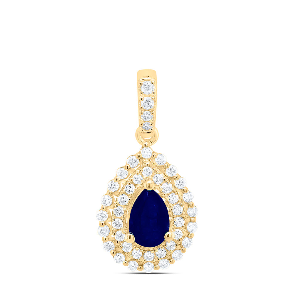 14kt Yellow Or White Or Rose Gold Natural Diamond Ana M 6x4mm Pear Ruby Natural Gem Pendant