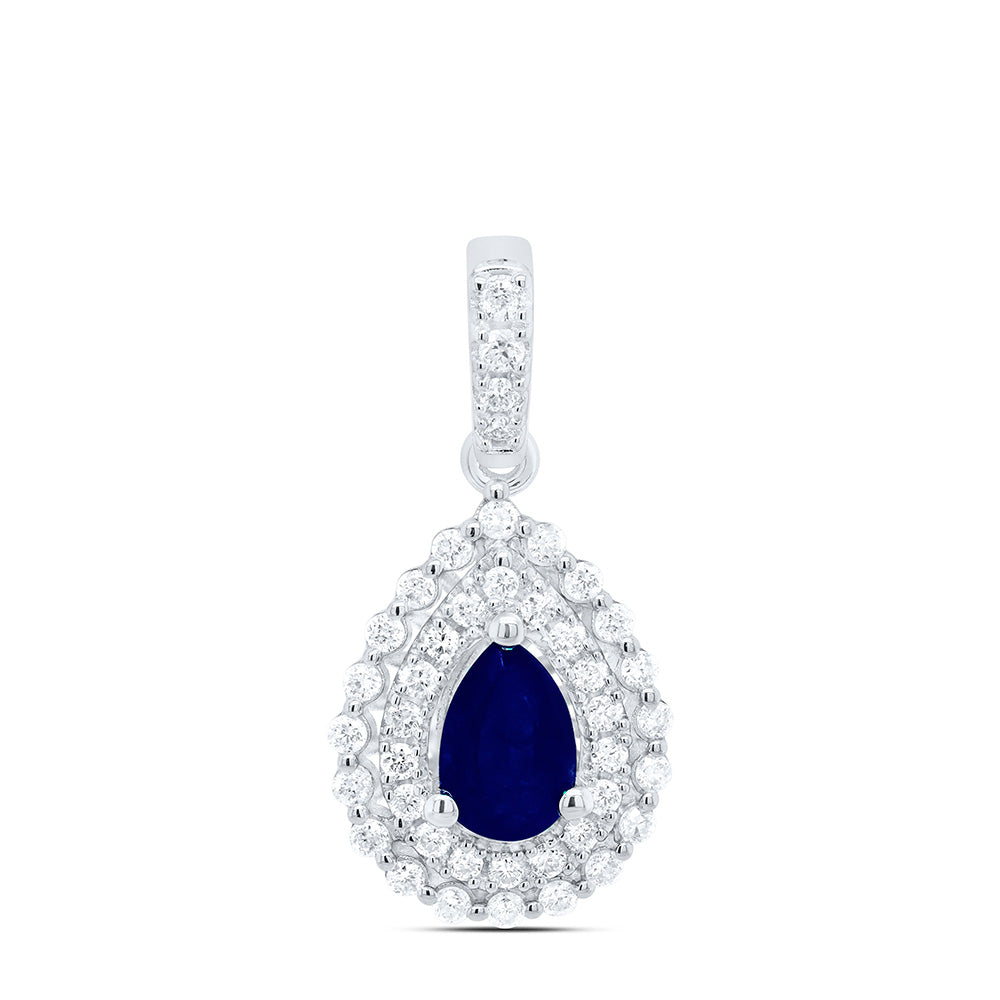 14kt Yellow Or White Or Rose Gold Natural Diamond Ana M 6x4mm Pear Ruby Natural Gem Pendant
