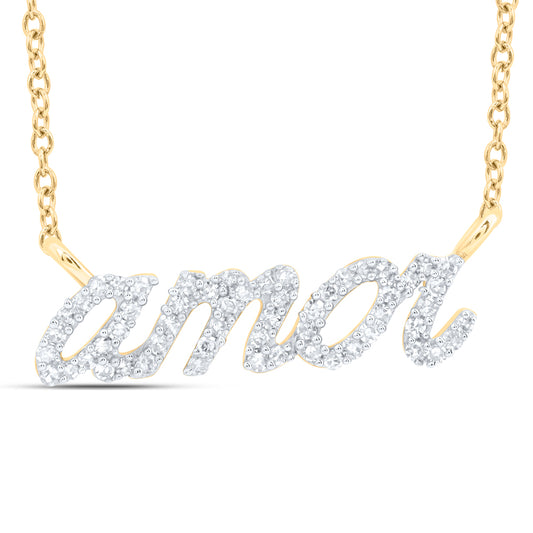10kt Yellow Or White Gold Natural Diamond Necklace, Length: 18 Inch