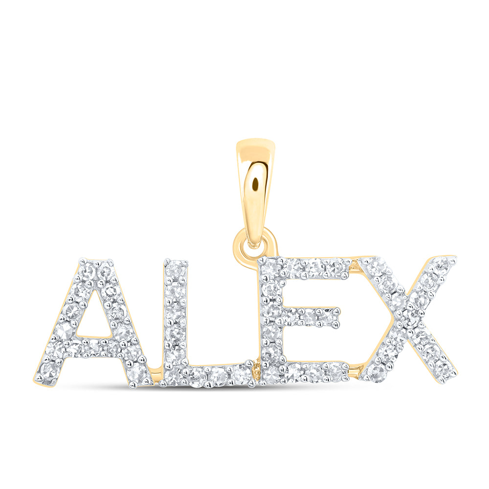 10kt Yellow Or White Gold Natural Diamond Fashion "alex" Pendant