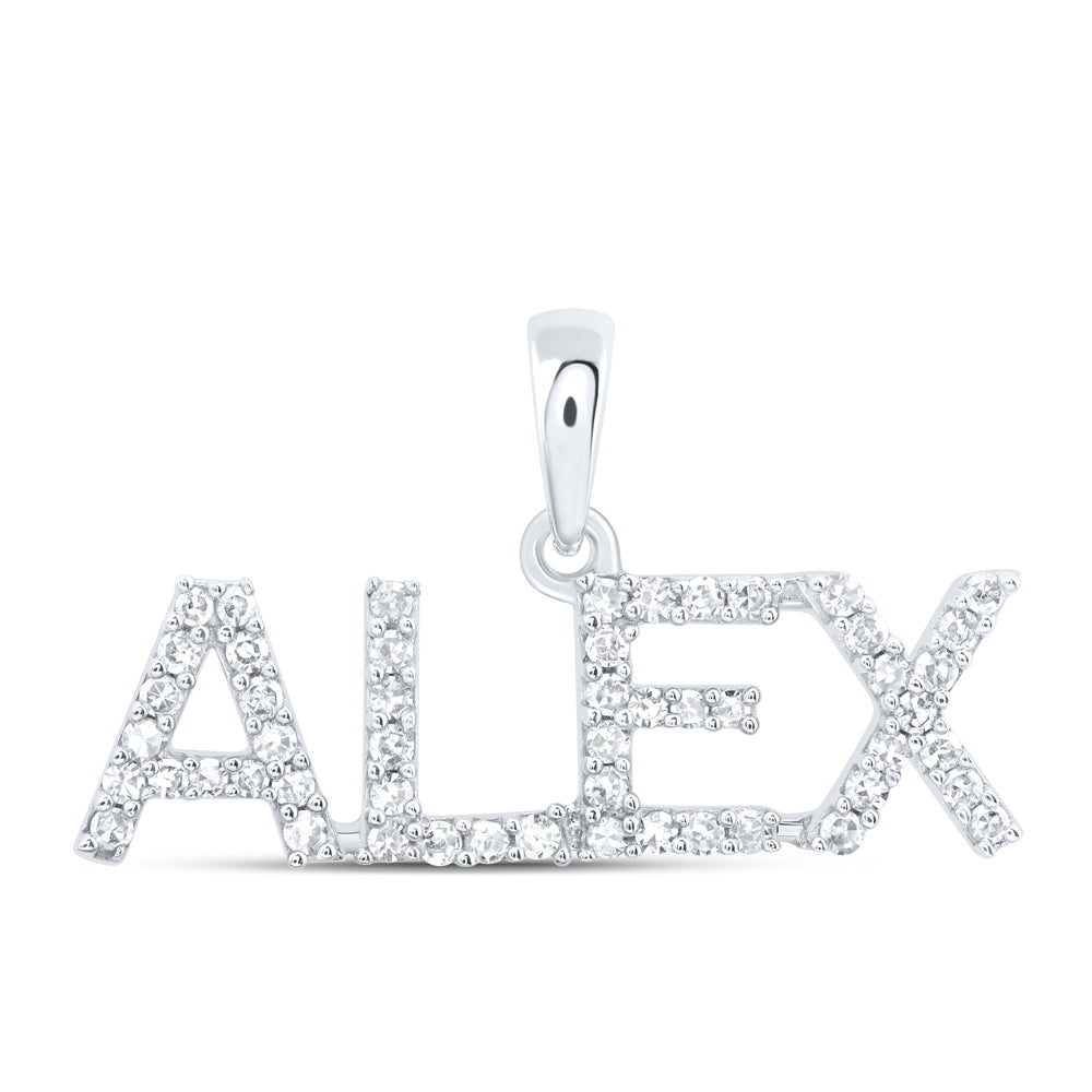 10kt Yellow Or White Gold Natural Diamond Fashion "alex" Pendant