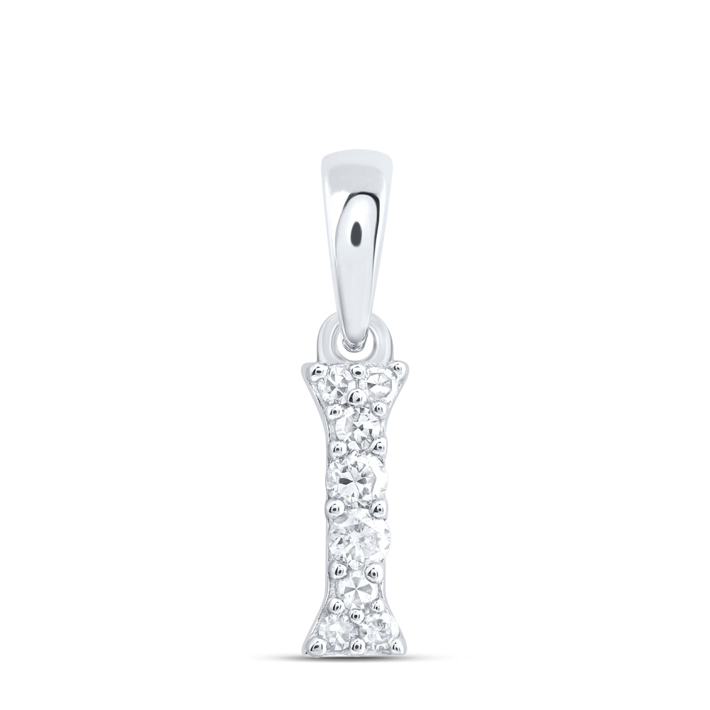 10kt Yellow Or White Or Rose Gold Natural Diamond Initial Pendant