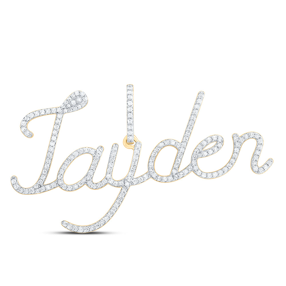 10kt Yellow Gold 3/4 Cttw Diamond Ãjaydenä Pendant