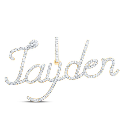 10kt Yellow Gold 3/4 Cttw Diamond Ãjaydenä Pendant