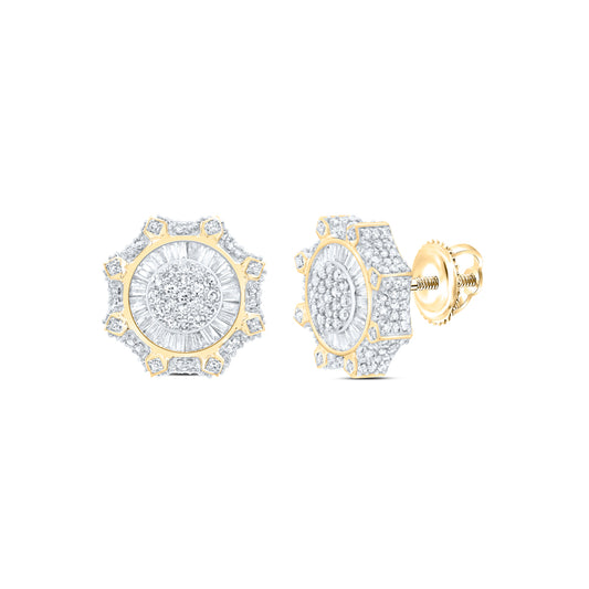 10kt Yellow Gold 1 5/8 Cttw Natural Diamond Fashion Earring