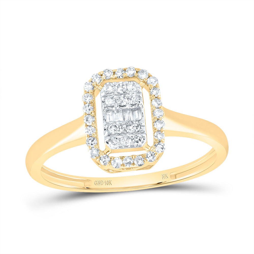 10kt Yellow Or White Gold Natural Diamond Fashion Emerald Wedding Engagement Anniversary Ring