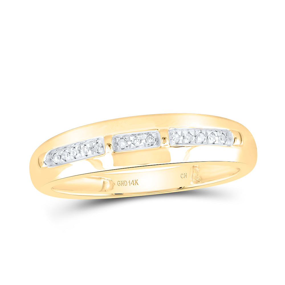 14k White Yellow Gold His & Hers 1/4 Cttw Natural Diamond Fashion Bridal Wedding Ring Band Set , Women Size: 5-9, Men Size: 8-12