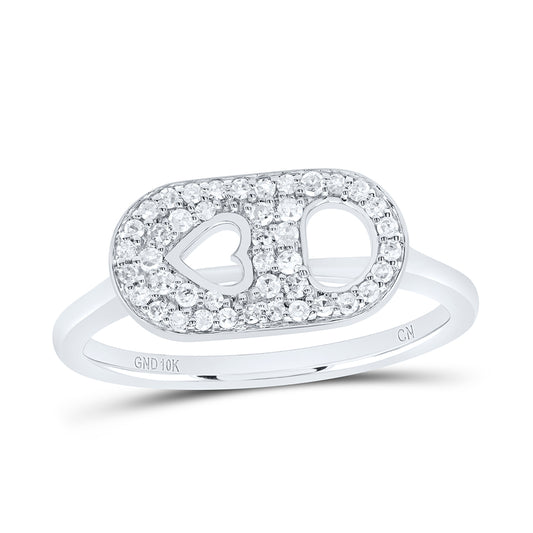 10kt White Gold 1/5 Cttw Natural Diamond Bridal Wedding Engagement Anniversary Ring, Women Size: 5-9