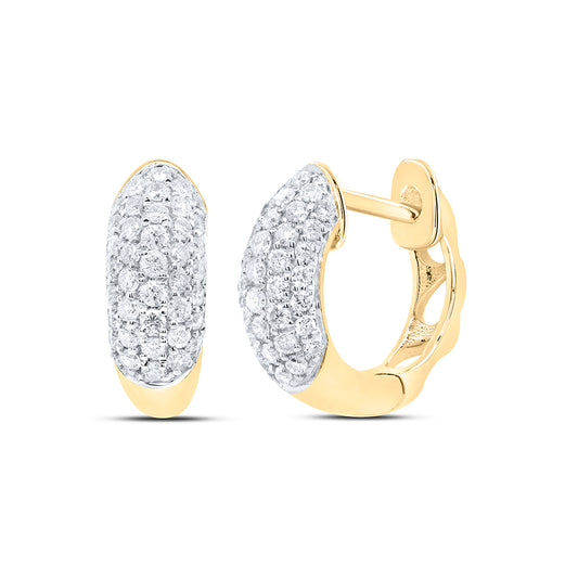 10kt Yellow Gold 3/8 Cttw Natural Diamond Fashion Earring