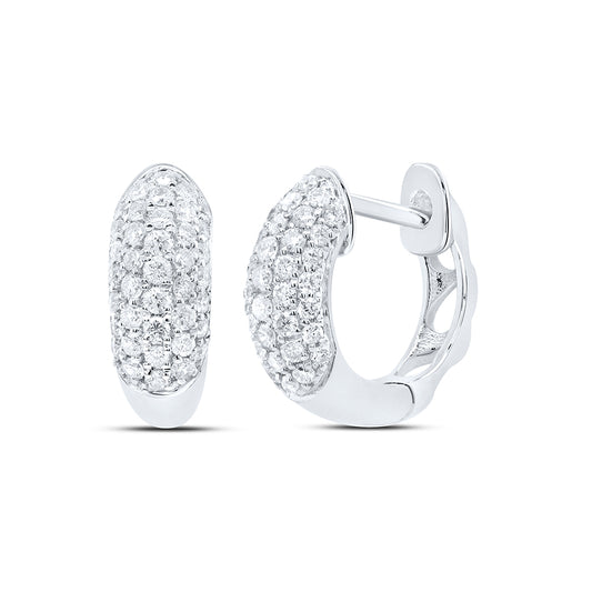 10kt White Gold 3/8 Cttw Natural Diamond Fashion Earring