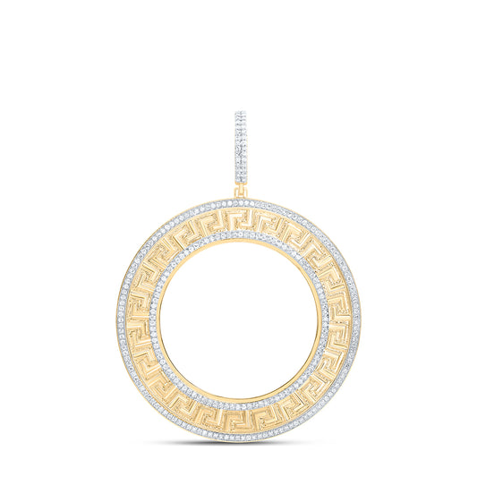 14kt Yellow Gold 1 1/2 Cttw Natural Diamond Centenario Bezel Memory Pendant