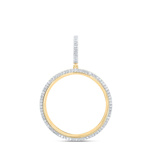 14kt Yellow Gold 1 1/2 Cttw Natural Diamond Centenario Bezel Memory Pendant
