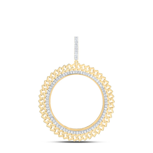 14kt Yellow Gold 1 3/8 Cttw Natural Diamond Centenario Bezel Memory Pendant