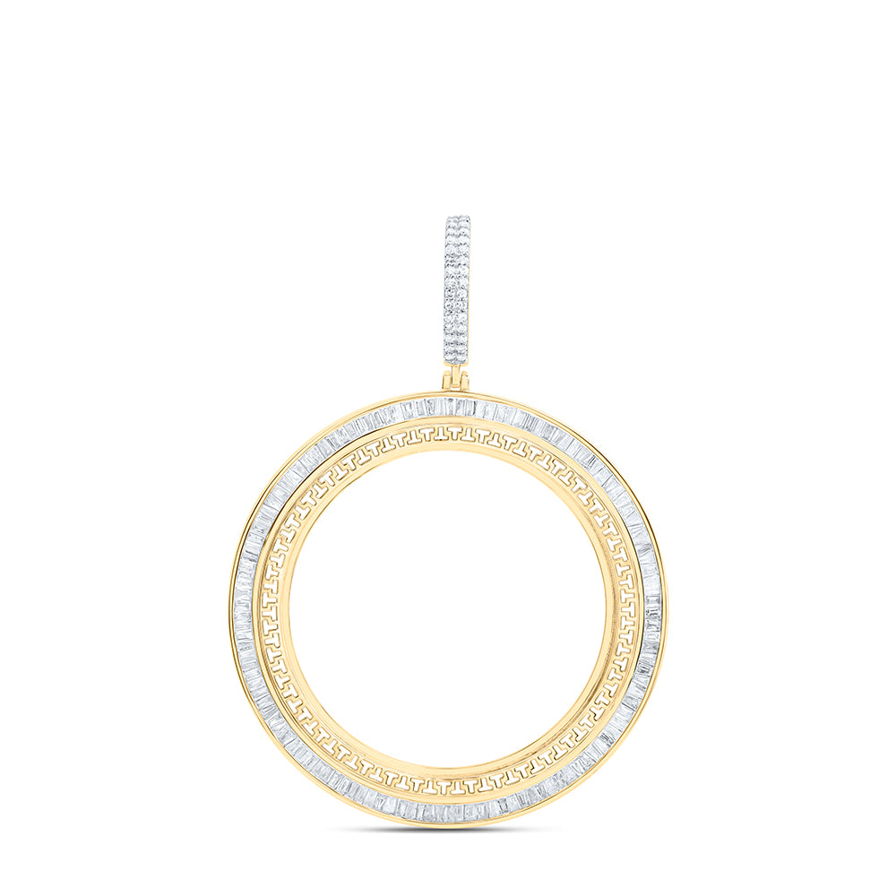 14kt Yellow Gold 1 3/4 Cttw Natural Diamond Centenario Bezel Memory Pendant