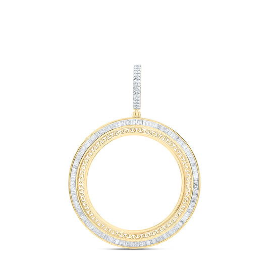 14kt Yellow Gold 1 3/4 Cttw Natural Diamond Centenario Bezel Memory Pendant