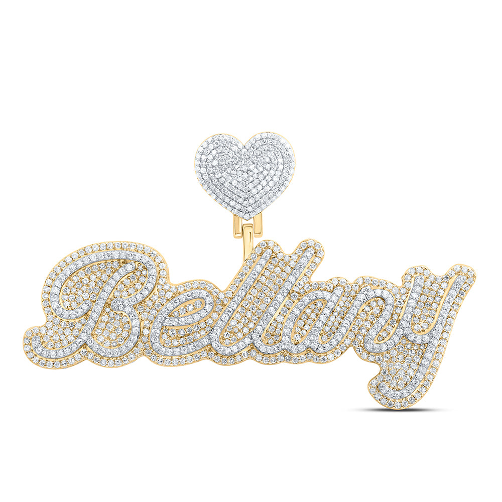 14K Yellow Gold 4Ctw Natural Diamond ""Bellany"" Pendant
