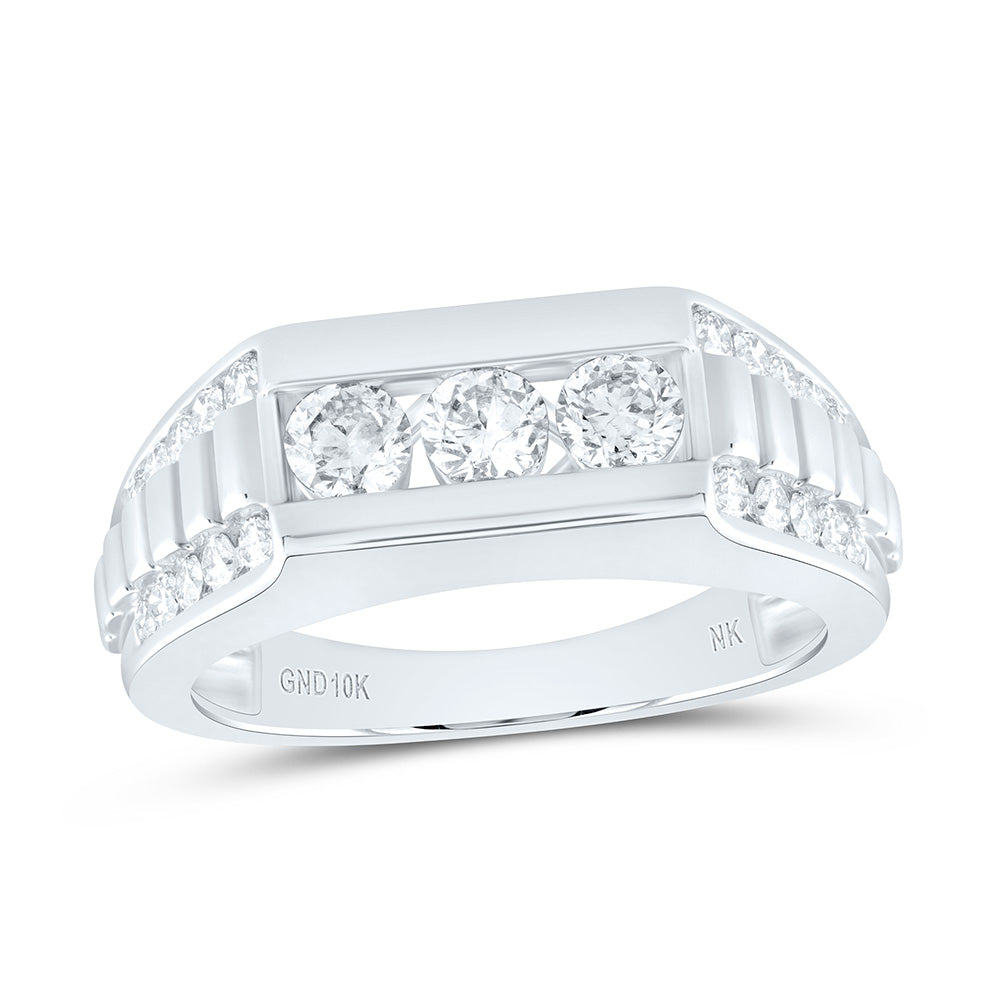 10kt Yellow Or White Gold Natural Diamond Fashion Mens Ring