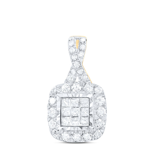 10kt Yellow Gold 1/2 Cttw Natural Diamond Fashion Pendant
