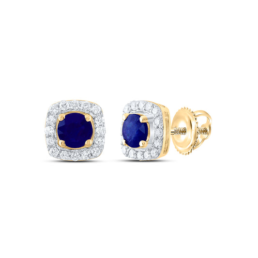 14kt Yellow Or White Or Rose Gold Natural Diamond 4mm Round Natural Gem Stud Earring