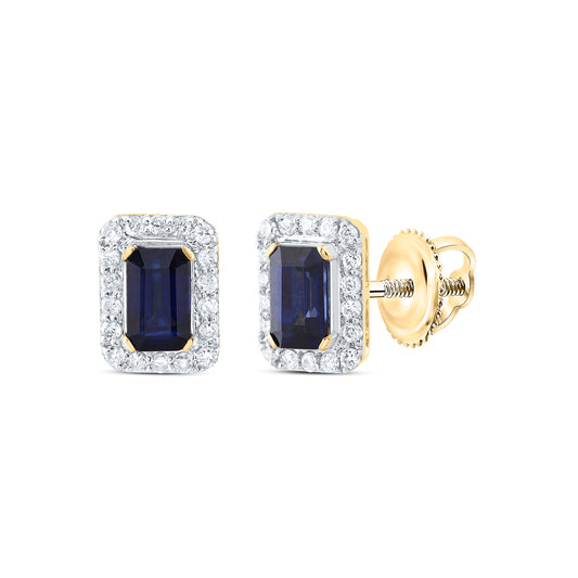 14kt Yellow Or White Or Rose Gold Natural Diamond 5x3mm Emerald Natural Gem Stud Earring