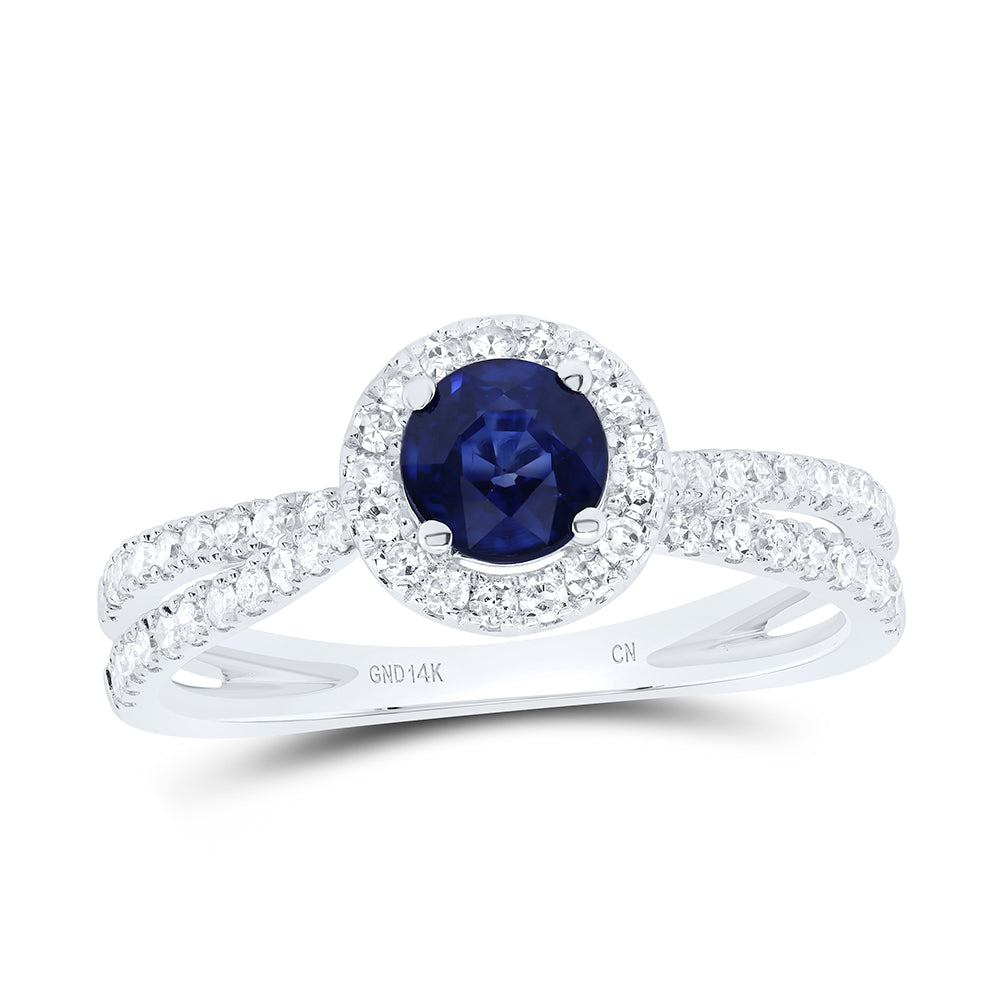 14kt Yellow Or White Gold Natural Diamond 5mm Round Natural Gem Wedding Engagement Anniversary Ring