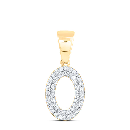 10kt Yellow Gold Diamond Number Fashion Pendant