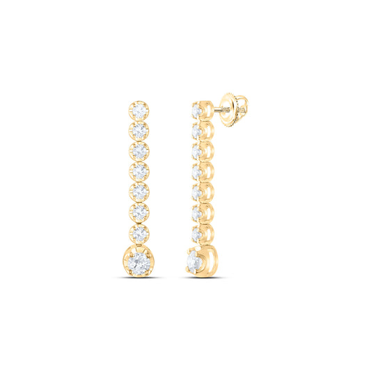 14kt Yellow Gold 5/8 Cttw Natural Diamond Ana M Tennis Earring