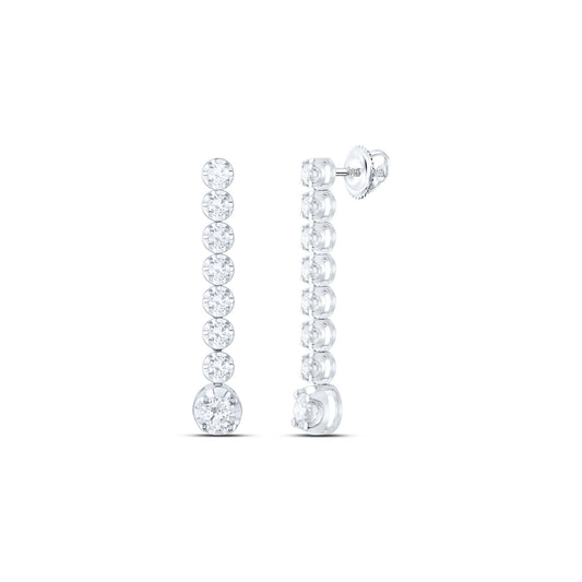 14kt White Gold 5/8 Cttw Natural Diamond Ana M Tennis Earring