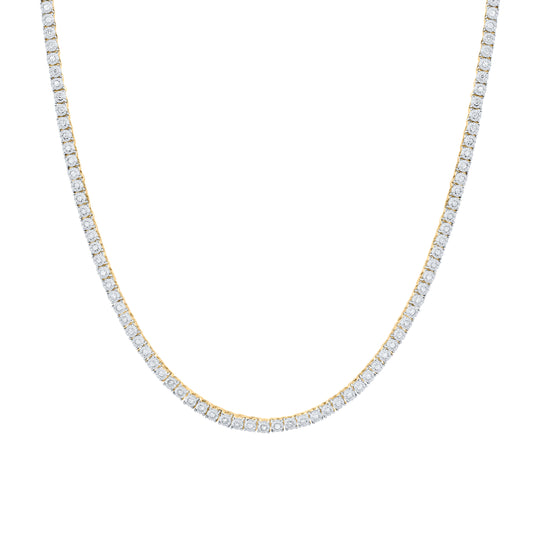 10kt Yellow Gold 1 Cttw Natural Diamond Fashion Fanuk Necklace, Length: 18 Inch