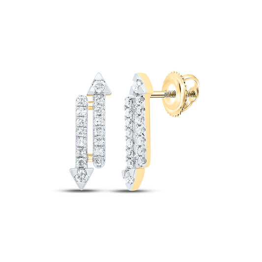 10kt Yellow Gold 1/4 Cttw Diamond Fashion Earring