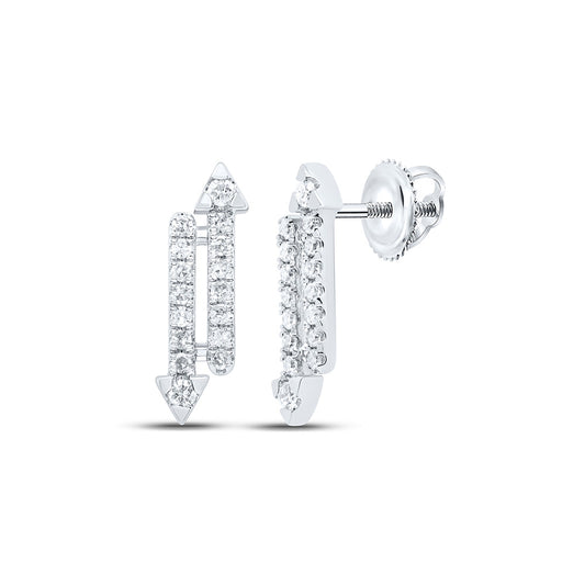 10kt White Gold 1/4 Cttw Diamond Fashion Earring