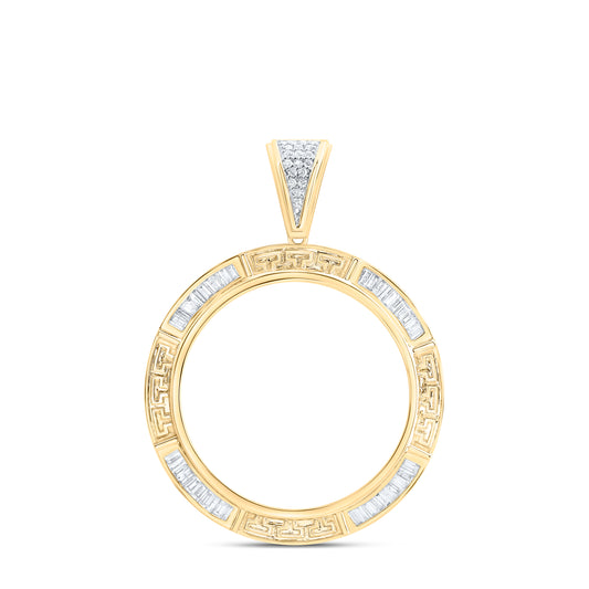 14kt Yellow Gold 1 1/5 Cttw Diamond Centenario Memory Pendant