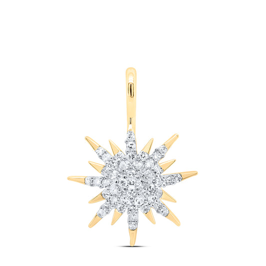 14K Yellow Gold 1/6 Ctw Natural Diamond Fashion Pendant