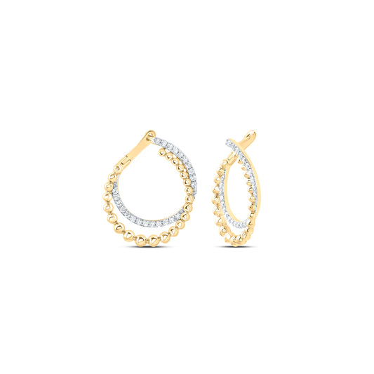 14kt Yellow Gold 1/2 Cttw Diamond Ana M Fashion Hoop Earring