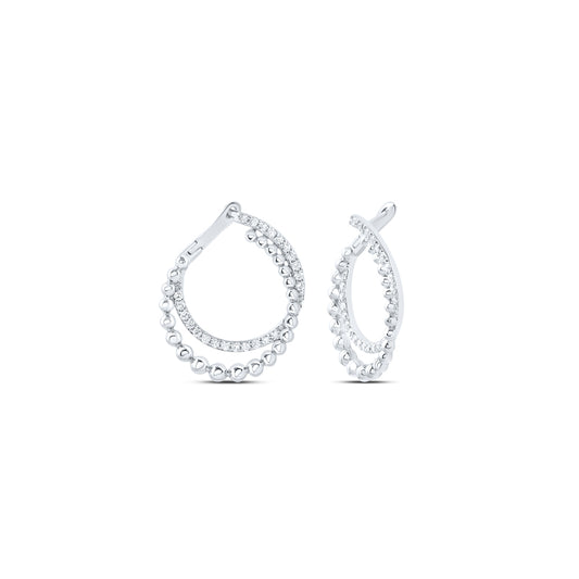 14kt White Gold 1/2 Cttw Diamond Ana M Fashion Hoop Earring