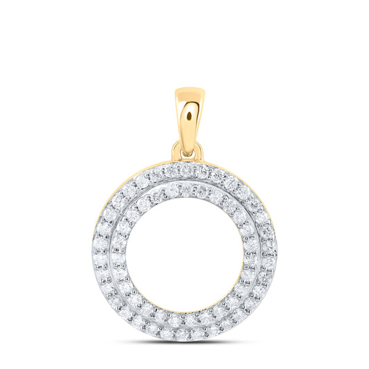 14kt Yellow Gold 3/8 Cttw Diamond Fashion Circle Pendant