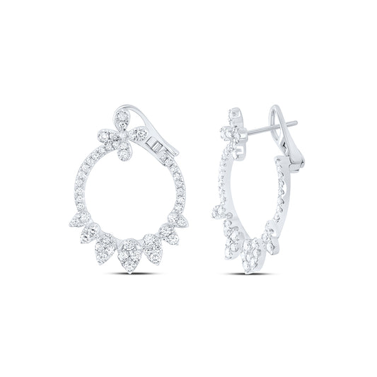 14kt White Gold 1 7/8 Cttw Diamond Ana M Fashion Earring