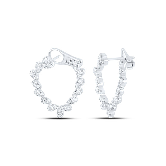 14kt White Gold 1 1/3 Cttw Diamond Ana M Fashion Earring