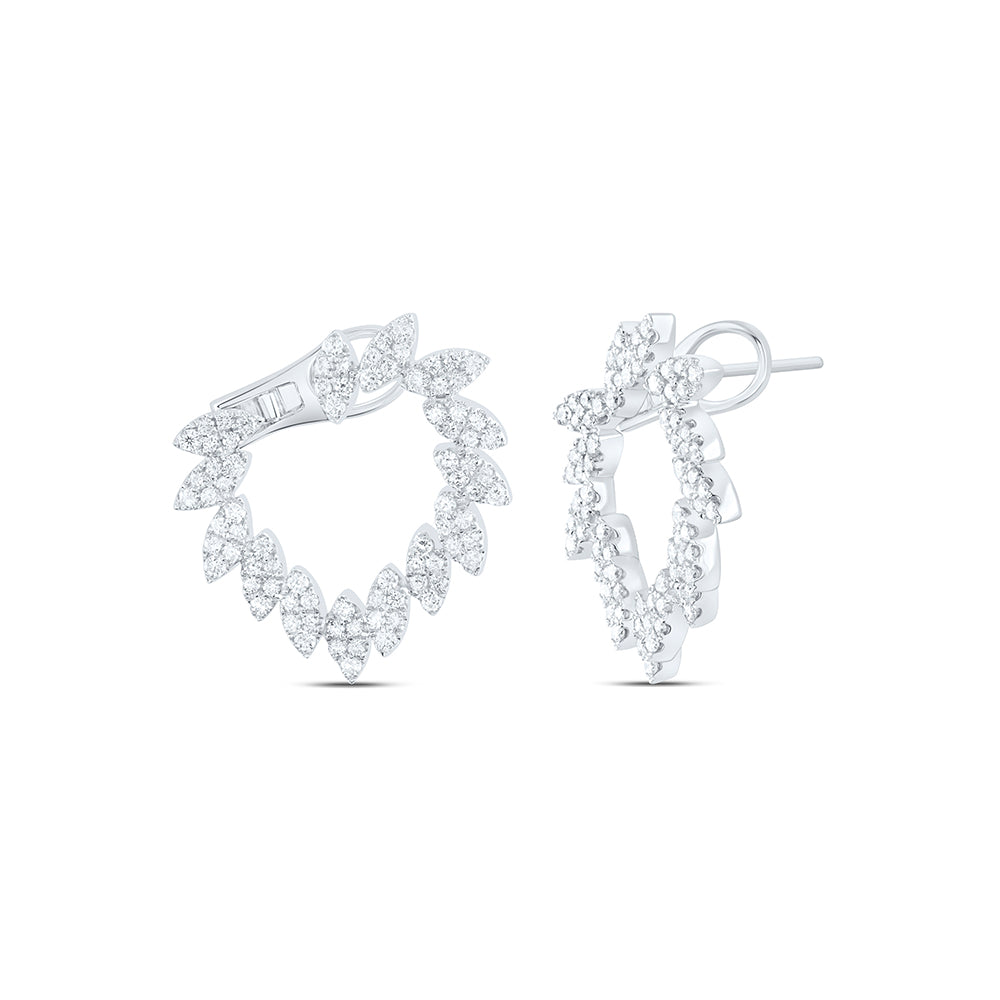 14kt White Gold 1 5/8 Cttw Diamond Ana M Fashion Earring