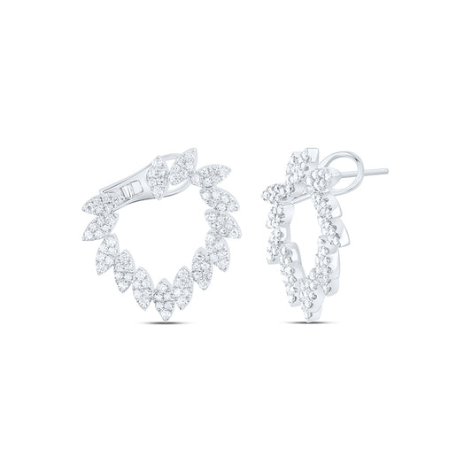 14kt White Gold 1 5/8 Cttw Diamond Ana M Fashion Earring
