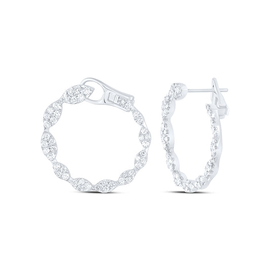 14kt White Gold 1 1/2 Cttw Diamond Ana M Fashion Earring