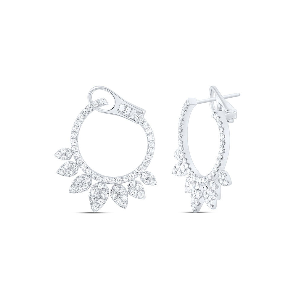 14kt White Gold 1 7/8 Cttw Diamond Ana M Fashion Earring
