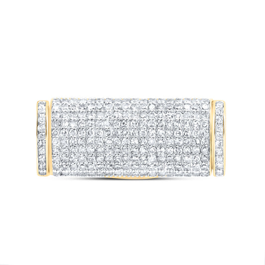 10kt Yellow Gold 1 Cttw Diamond (12mm) Cuban Lock Box