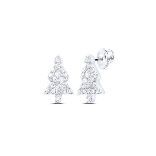 10kt White Gold 1/6 Cttw Diamond Earring